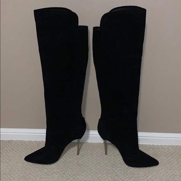 ⭐️HOST PICK!⭐️ Brian Atwood Savana Over the Knee Suede Stiletto Boots 9 Black - Picture 4 of 8